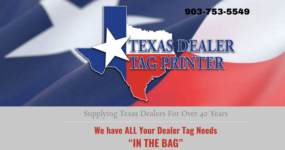 Texas Dealer Tag Printer - ABC Printing, Longview, TX